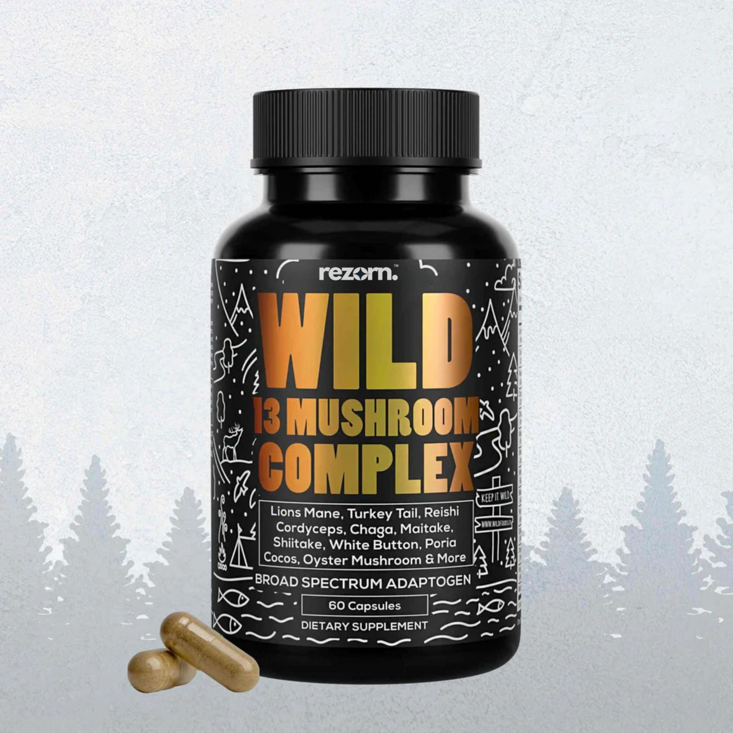 RezornĀ® 13 Mushroom Complex, 30 servings - Immunity and Longevity Support