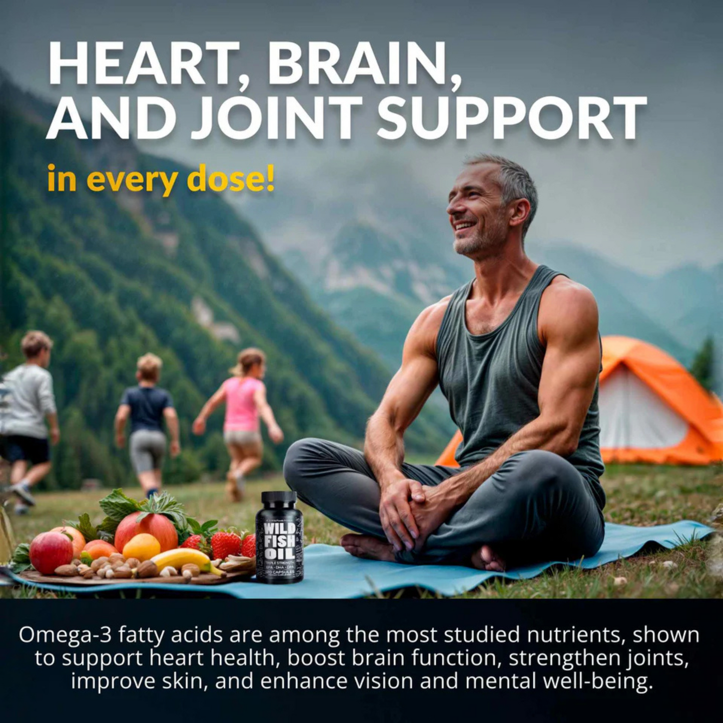 Rezorn® Fish Oil Capsules, 60 servings – Omega-3 for Heart Health & Cognitive Function