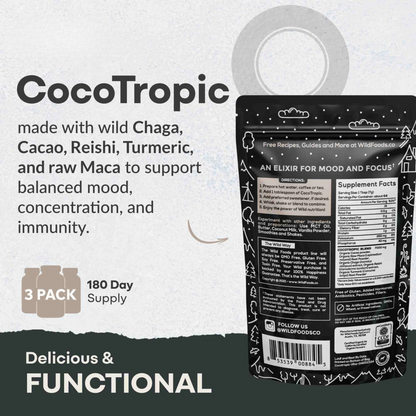 Rezorn® CocoTropic, 32 servings – Organic Mushroom Mix for Energy & Focus
