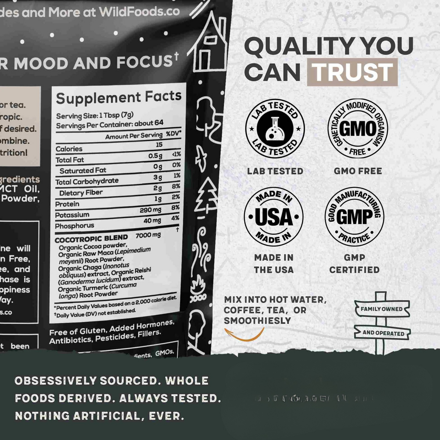 Rezorn® CocoTropic, 32 servings – Organic Mushroom Mix for Energy & Focus