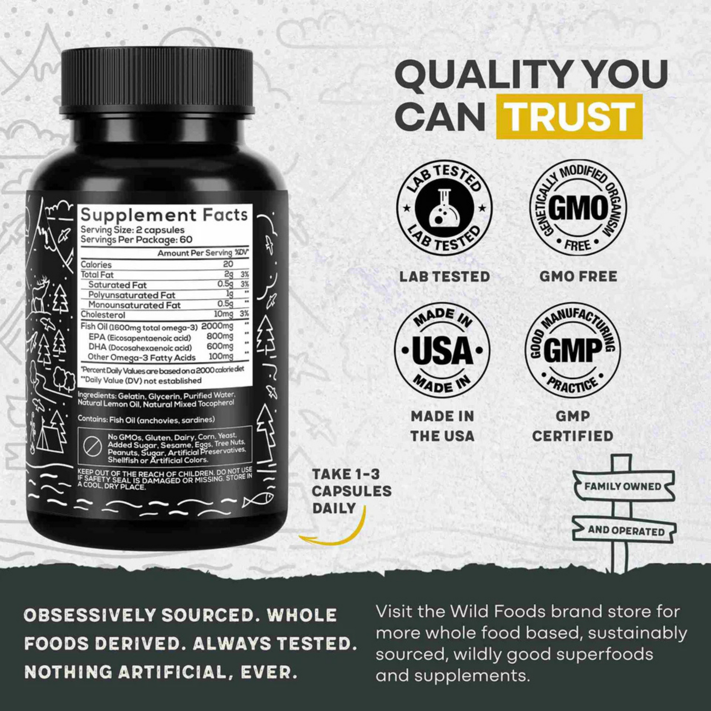 Rezorn® Fish Oil Capsules, 60 servings – Omega-3 for Heart Health & Cognitive Function